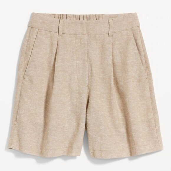 3X• Old Navy • Extra High-Waisted Taylor Linen-Blend Trouser Shorts -- 6" inseam - Picture 1 of 1